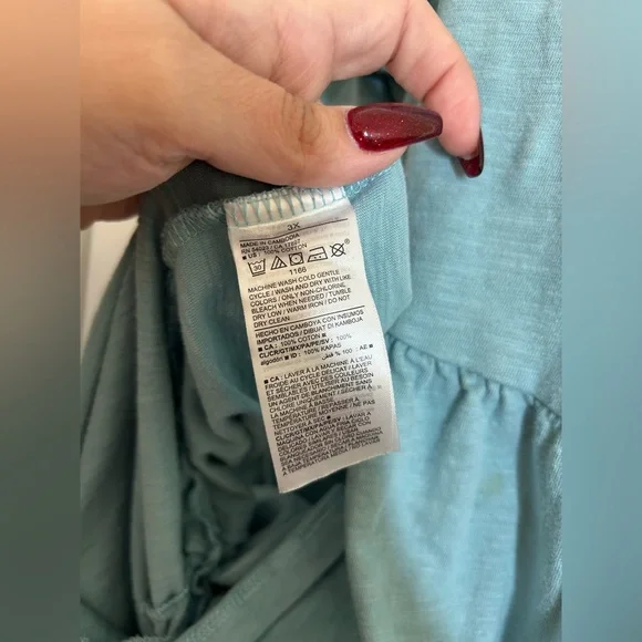 Old Navy Light Blue Tiered Swing T-Shirt Dress – Size 3X - Picture 5 of 6